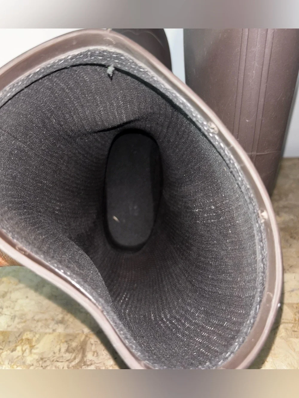 Men’s George Oil & Acid Dairy Brown Rubber Rain Boots Size 12